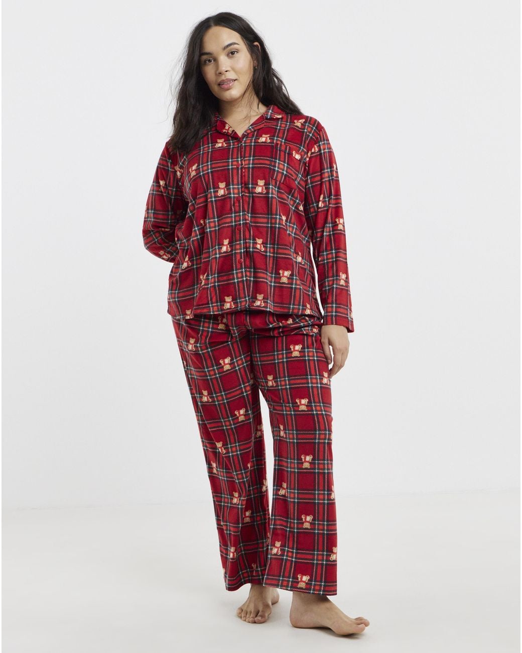 Pretty Secrets Red Bear Print Family Pyjamas
