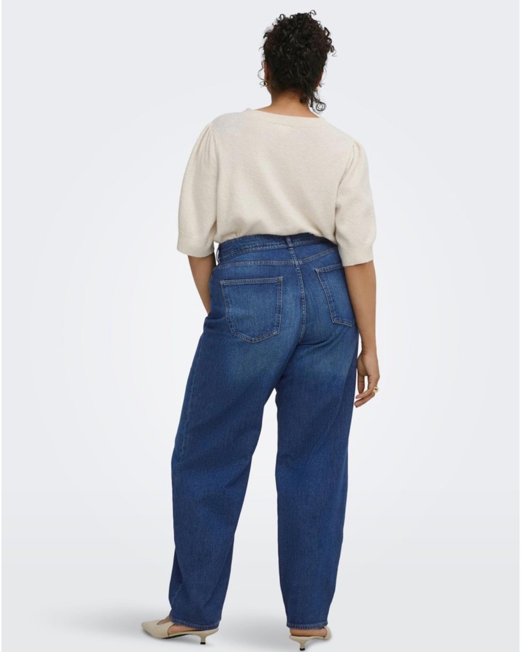 ONLY Blue Soft Barrel Leg Jean