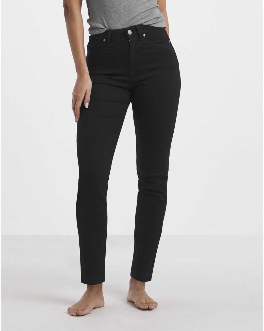 Simply Be Black Slim Highwaist Super Stretch Jeans