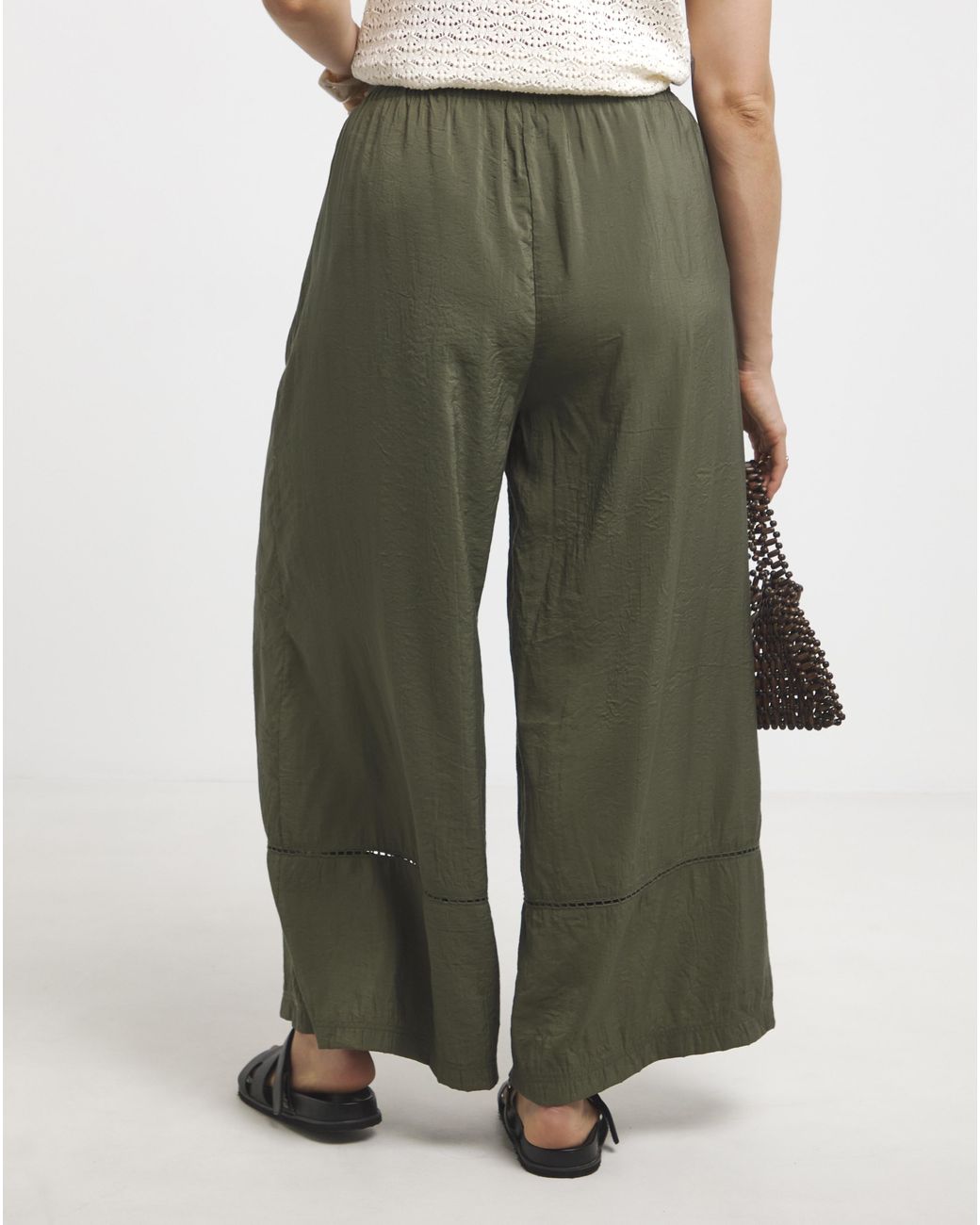 Simply Be Green Trim Detail Trousers