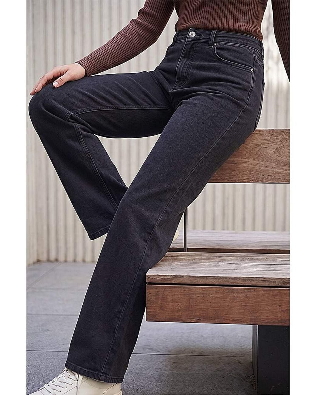 Roman Blue Roman Wide Leg Stretch Jean