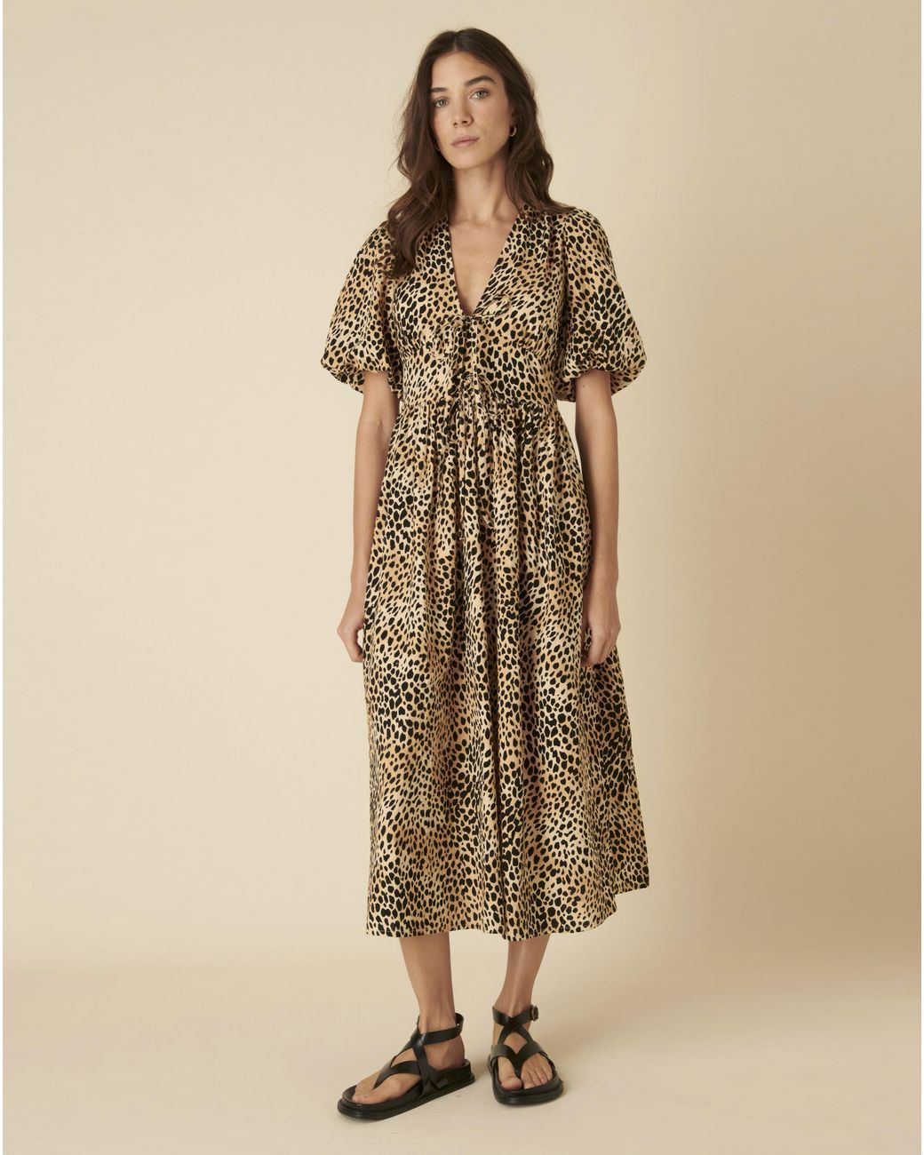 Nobody's Child Natural Midi Dress