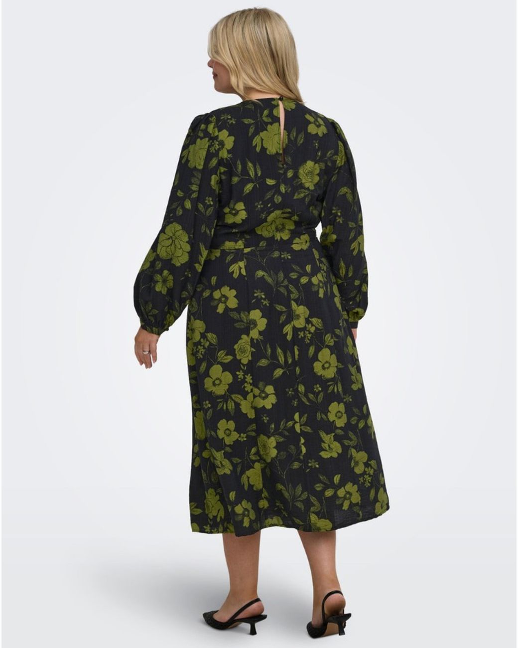 ONLY Green Floral Print Midaxi Dress