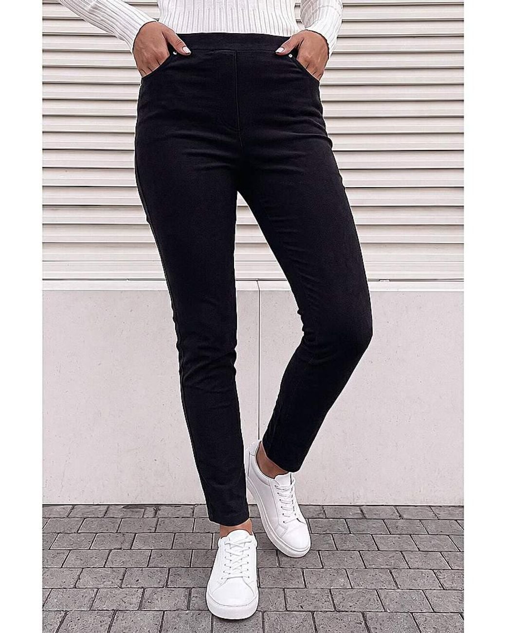 Roman Blue Roman Corduroy Straight Leg Trouser