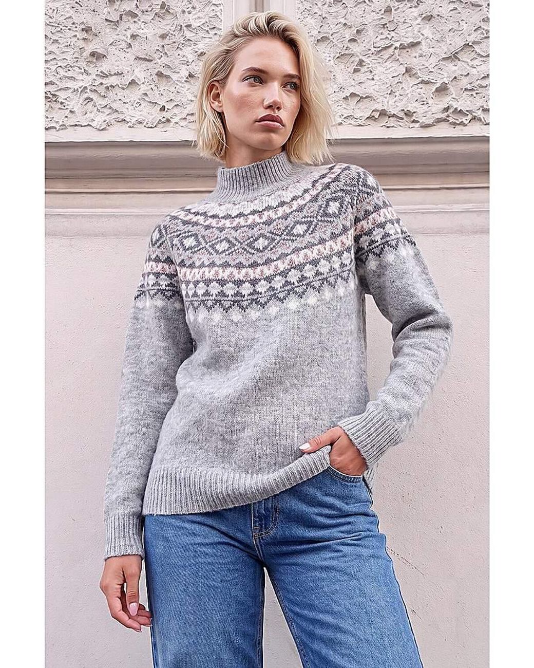 Roman Blue Roman Fairisle Knit Jumper