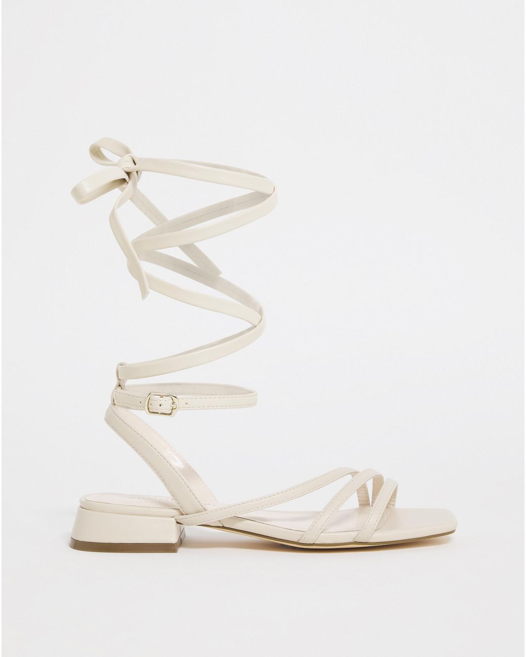 Simply Be Natural Strappy Flat Sandals Ex Wide