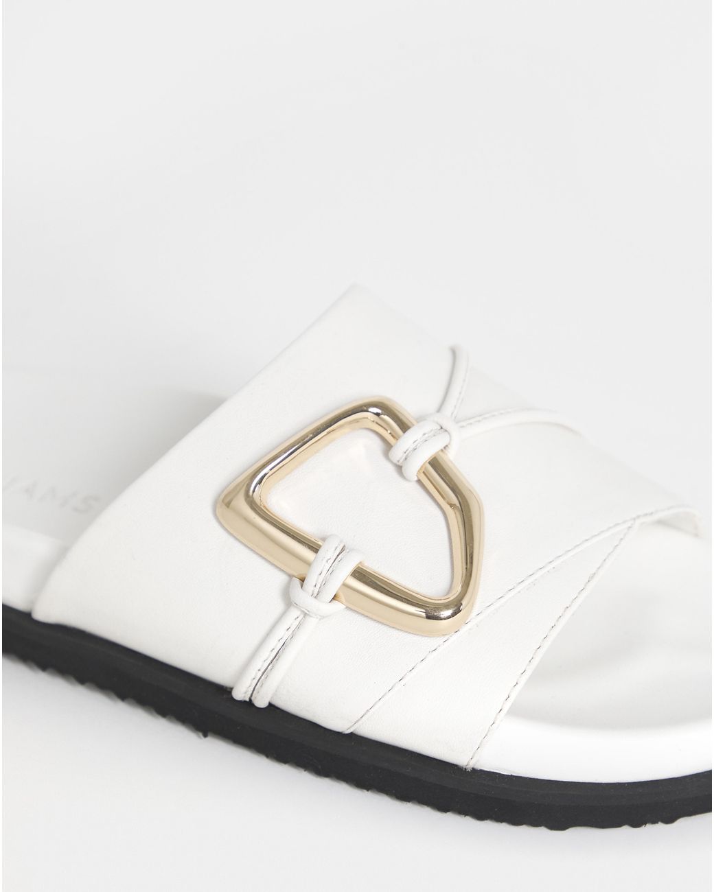 JD Williams Blue Oversized Trim Mule Sandal Ex Wide