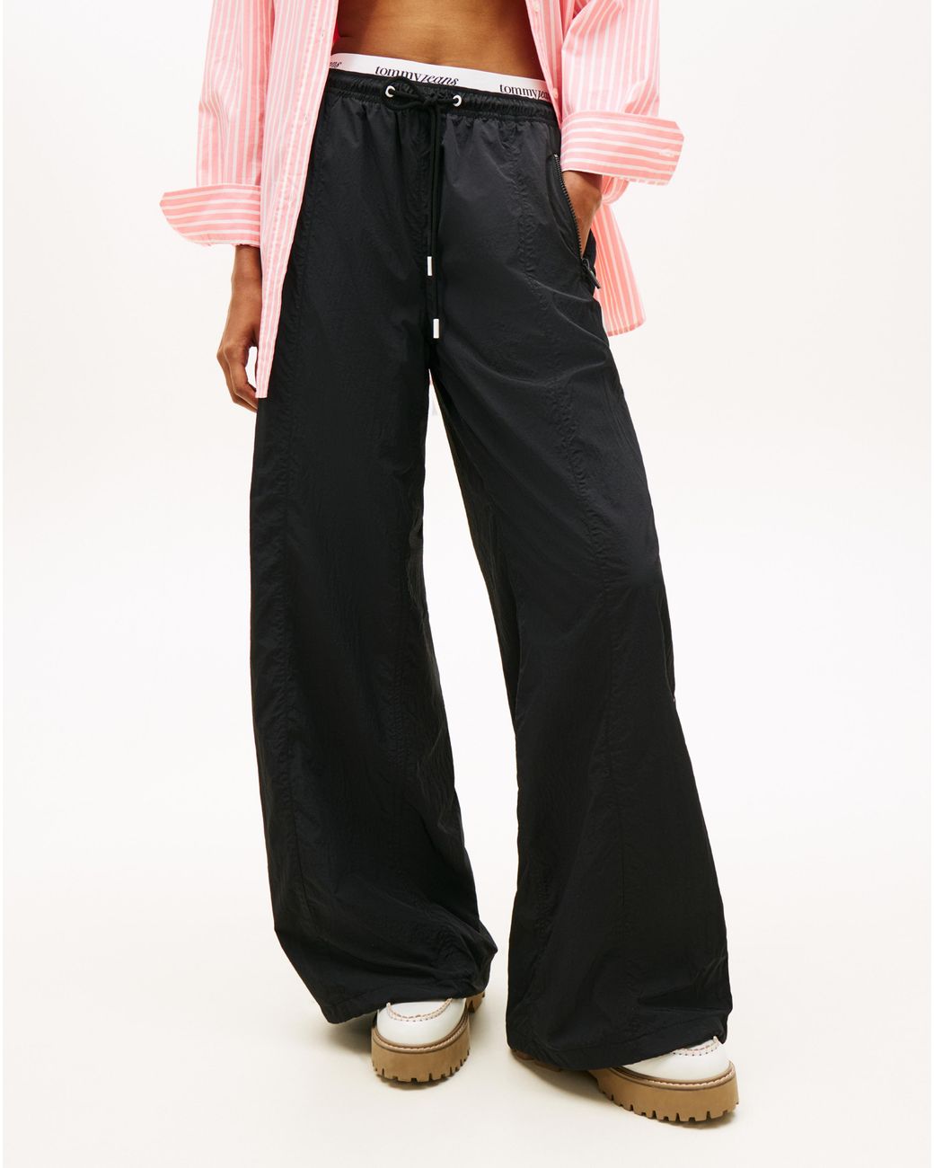 Tommy Hilfiger White Tj Waistband Track Pants