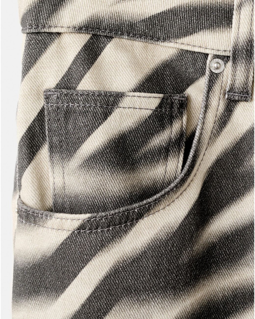 Mango White Printed Jean