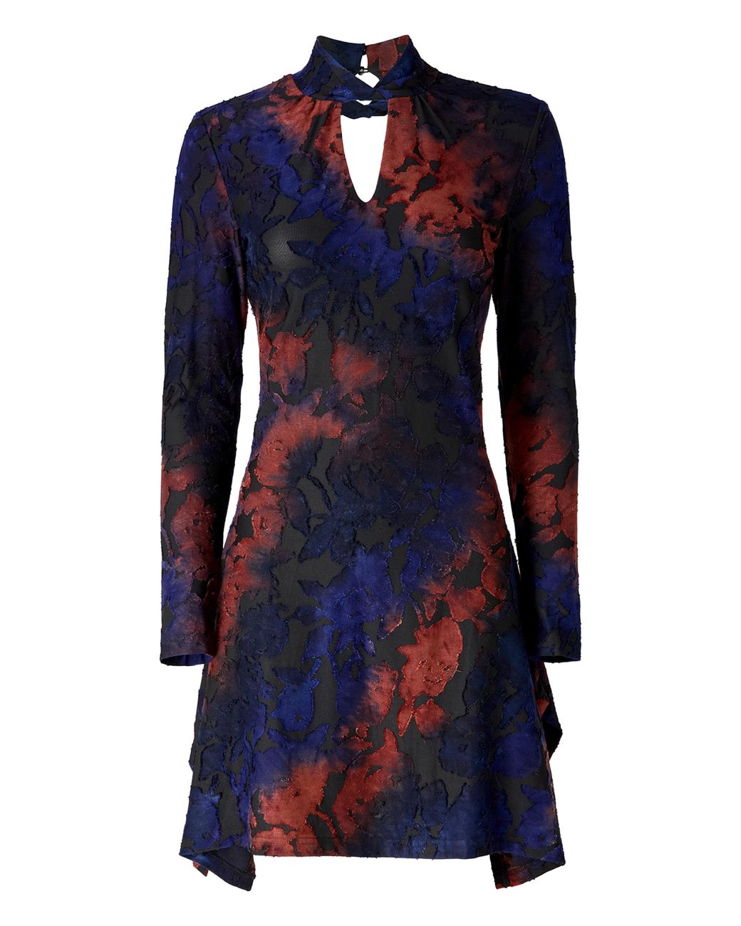Joe Browns Blue High Neck Floral Tunic Top