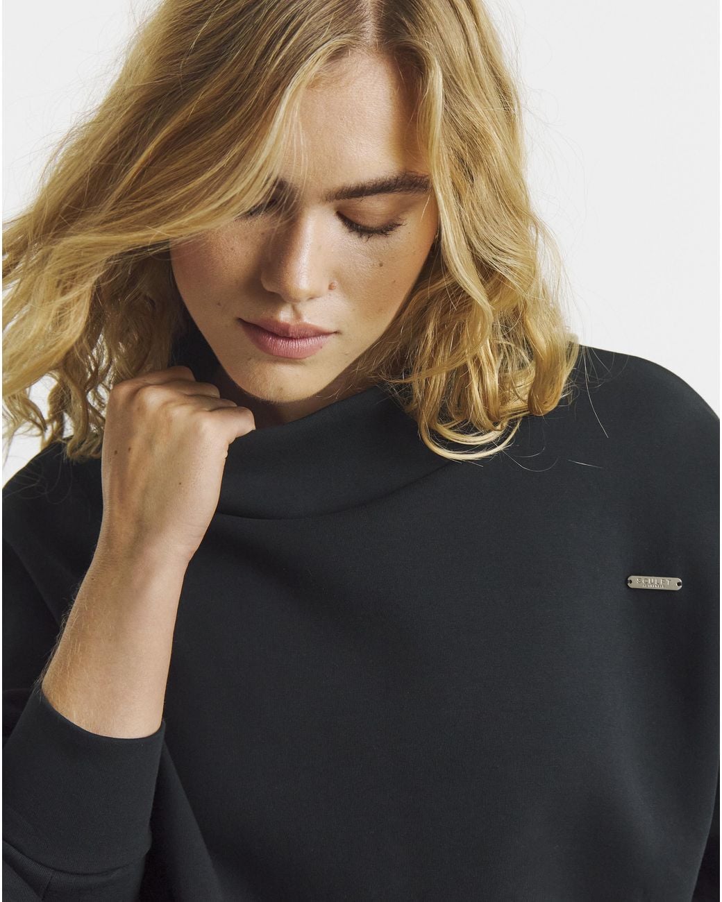 Sculpt Activewear Blue High Neck Jumper