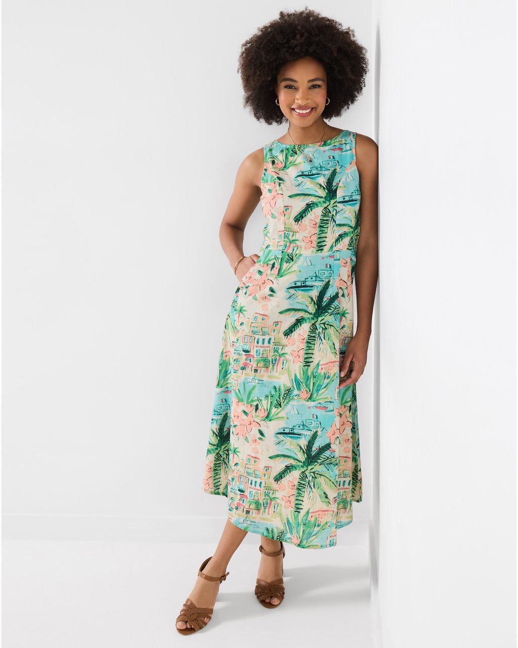 Joe Browns Green Riviera Dreams Shift Dress