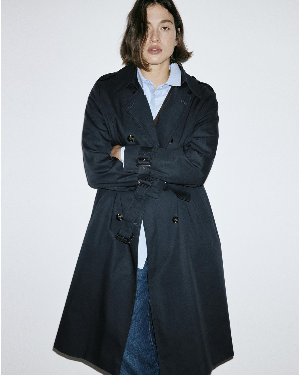 Mango Blue Trenchcoat Polaris