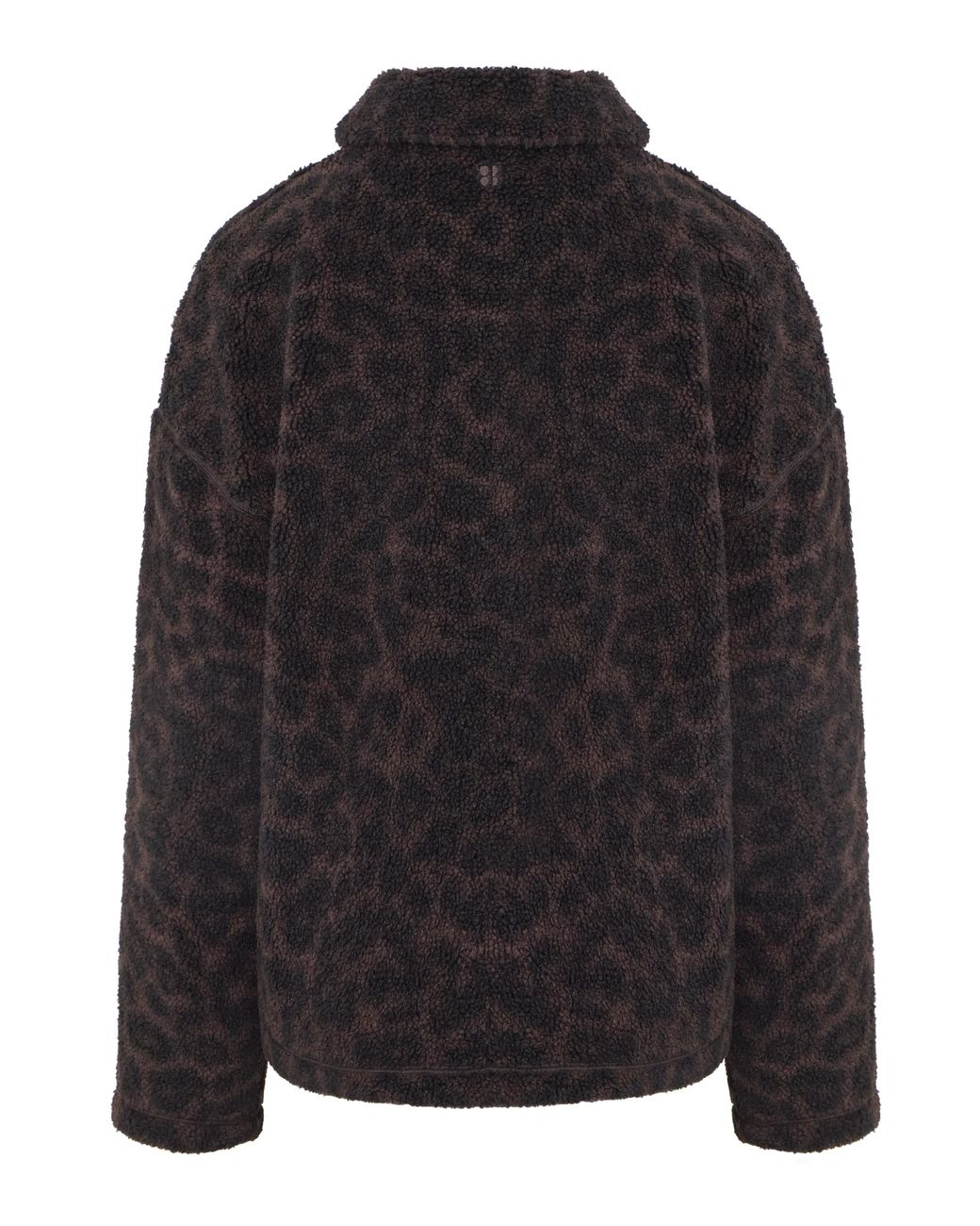 Sweaty Betty Black Collared Printed Fleece
