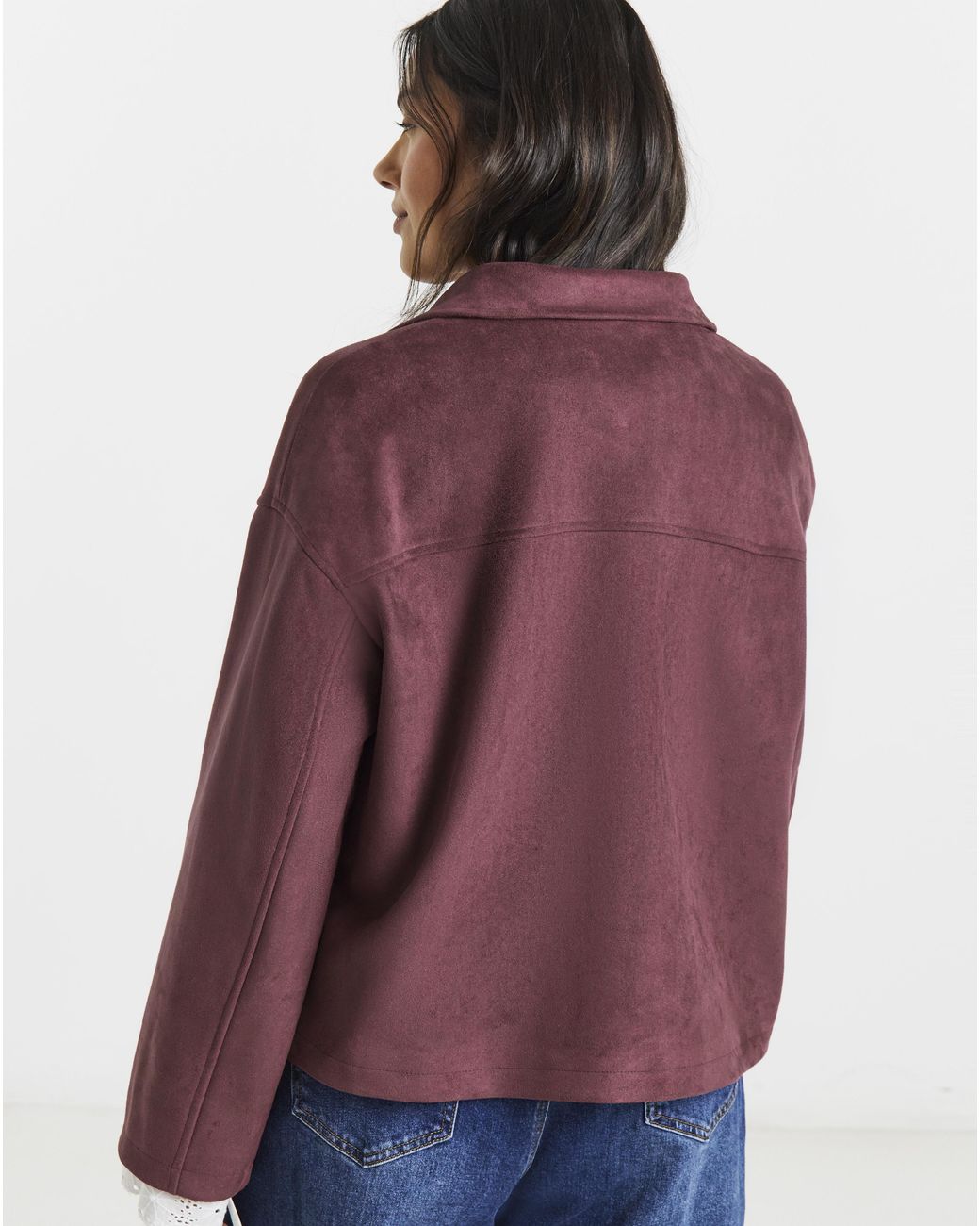 Simply Be Red Suedette Pocket Shacket