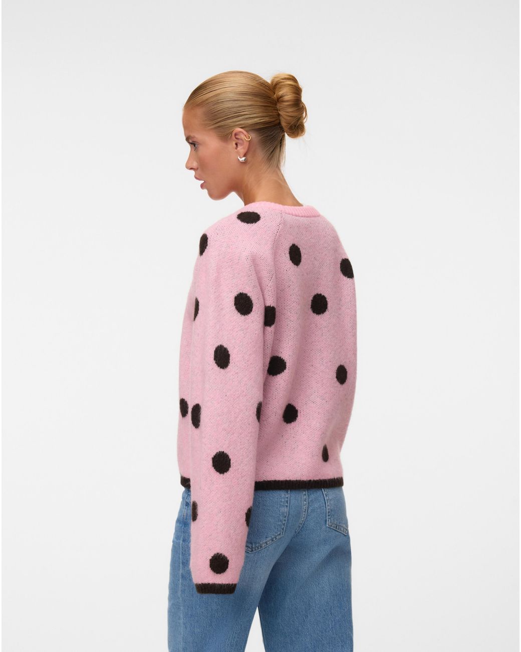 Vero Moda Pink Spot Knit Jumper