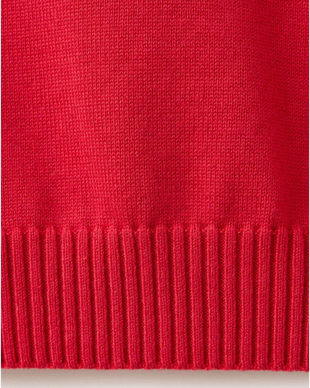 Mango Red V-Neck Knit Sweater