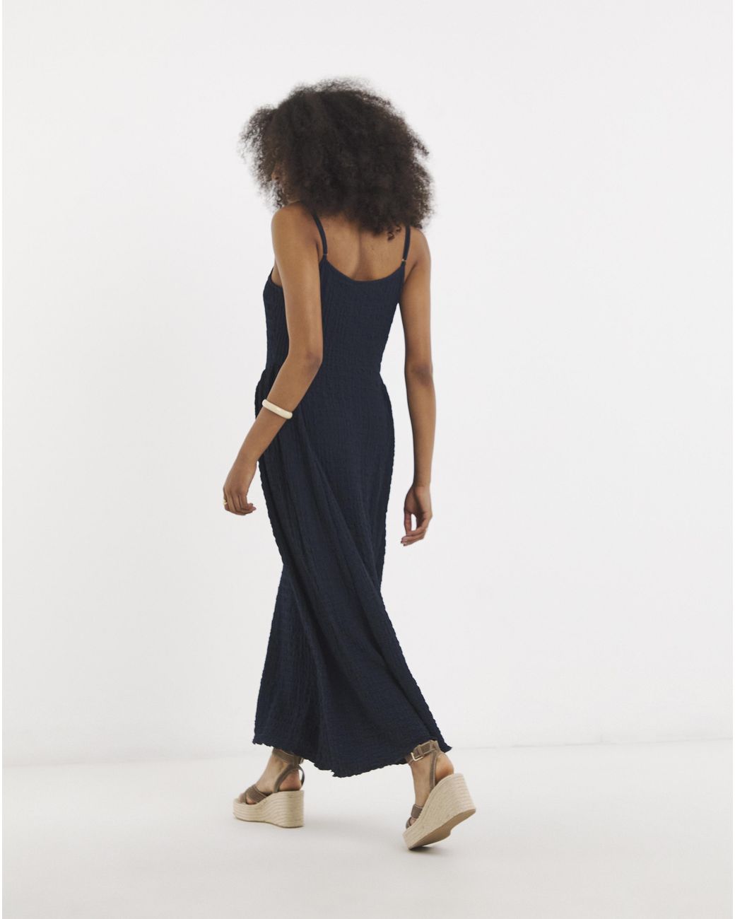 Vila Blue Midi Strap Dress