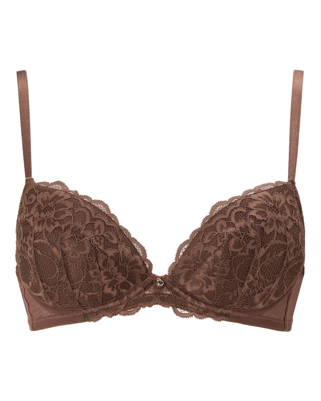 Ann Summers Brown Sexy Lace Plunge Bra