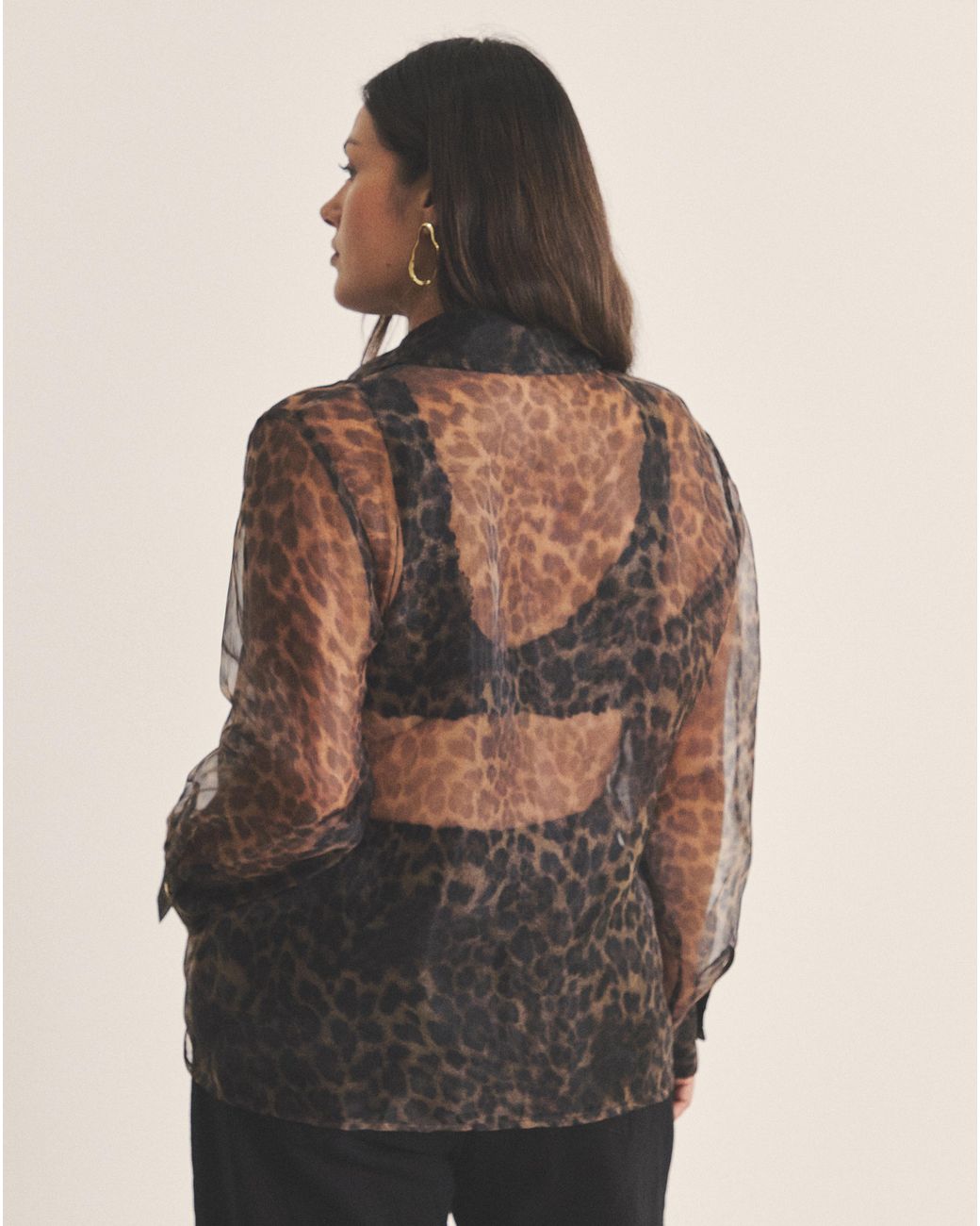Simply Be Brown Organza Shirt