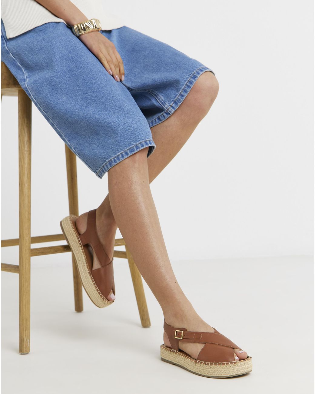 JD Williams Blue Peep Toe Espadrille Sandal Wide