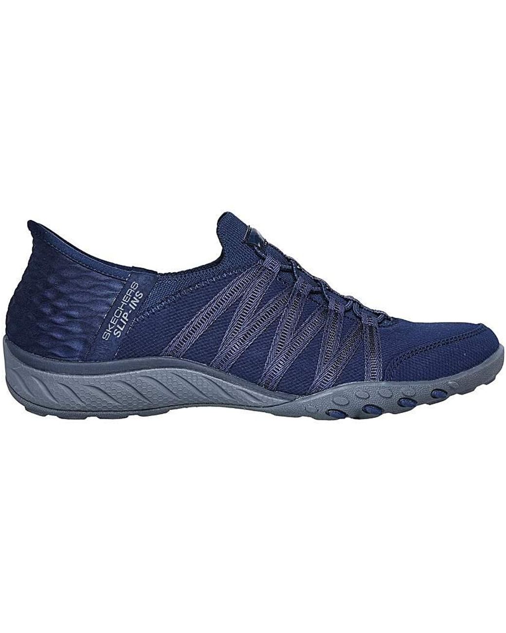 Skechers Blue Breathe-Easy Roll-With-Me Shoe
