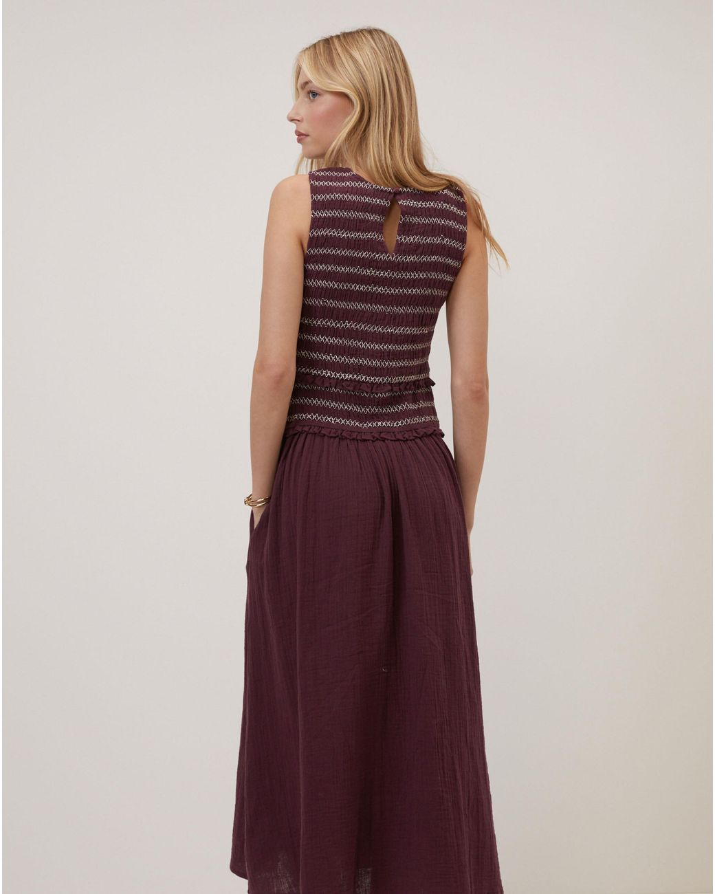 Nobody's Child Purple Nc Ingrid Midi Dress