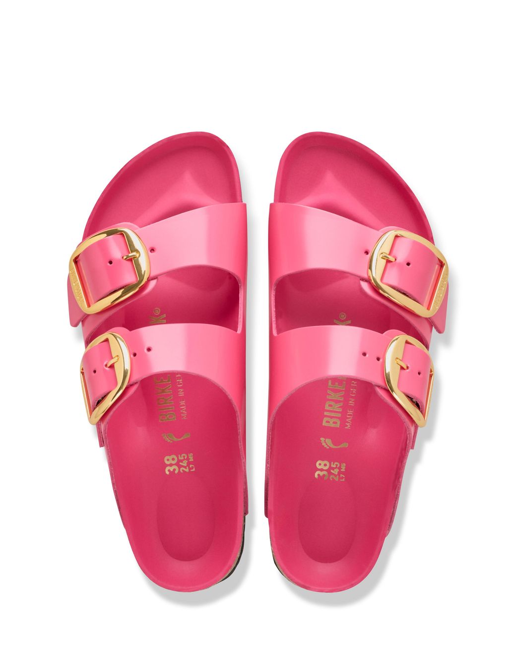 Birkenstock Pink Arizona Shine Buckle Sandals