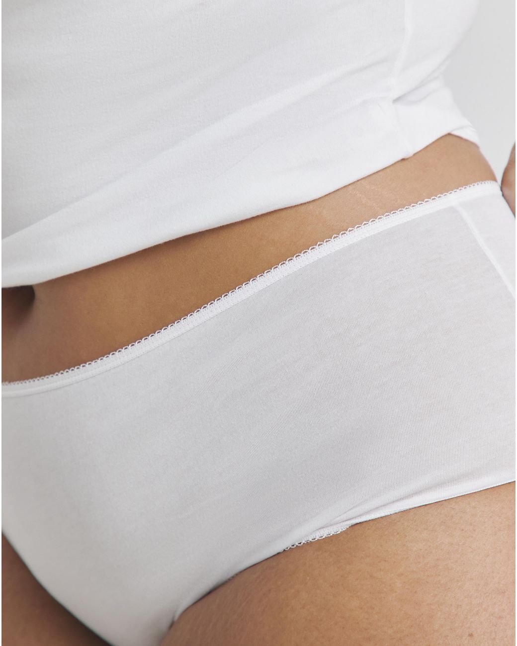 Simply Be White 4 Pack Full Fit Briefs