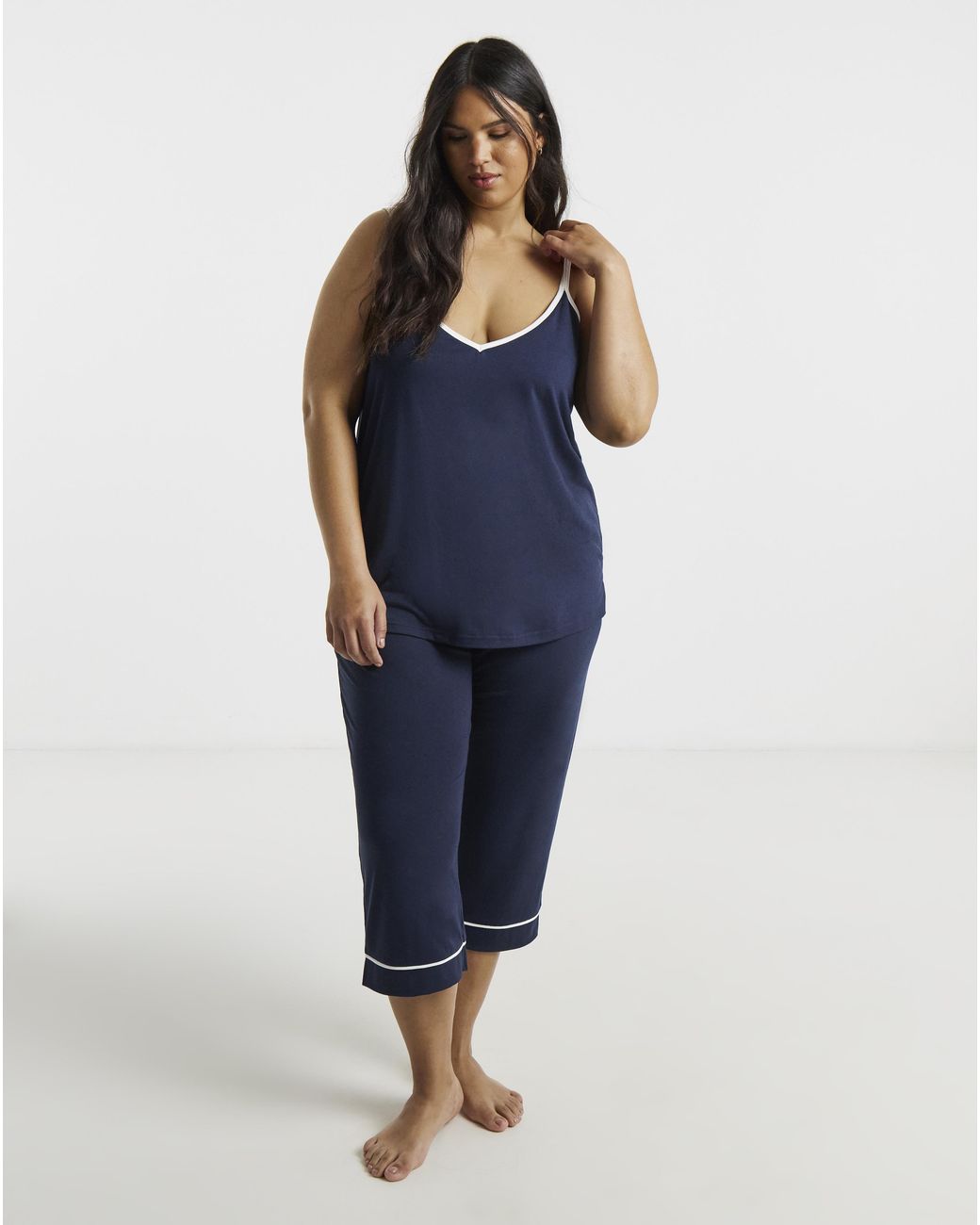 Pretty Secrets Blue Poly Viscose Culotte Set