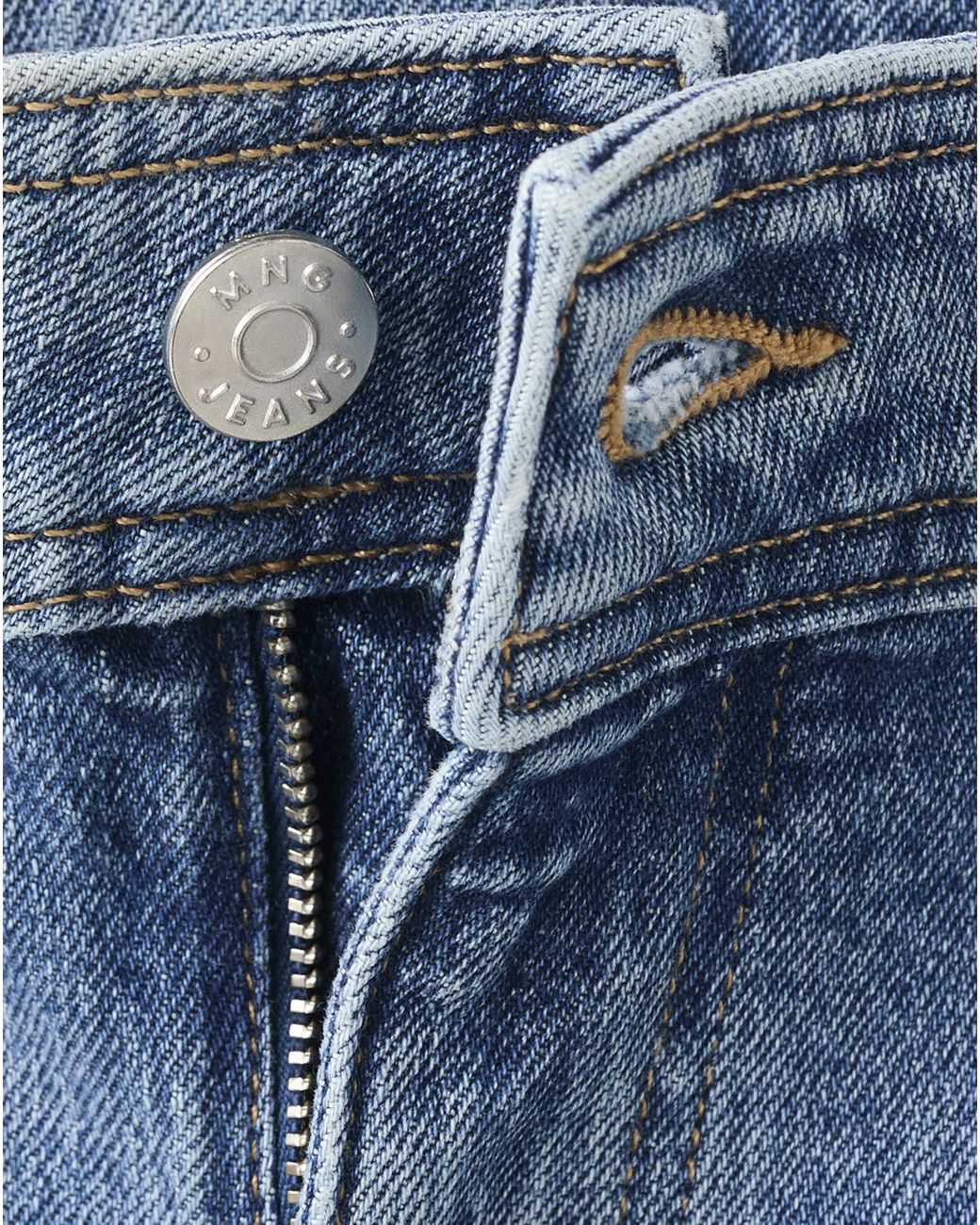 Mango Blue Catherin Culotte High-Rise Jeans