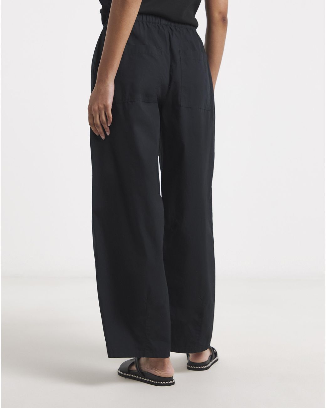 Simply Be Gray Cotton Barrel Trouser