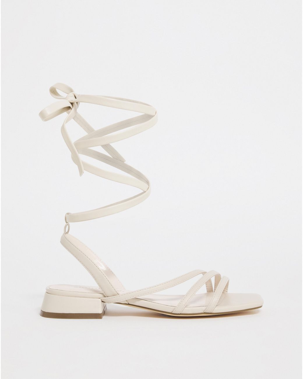 Simply Be Natural Strappy Flat Sandals Ex Wide