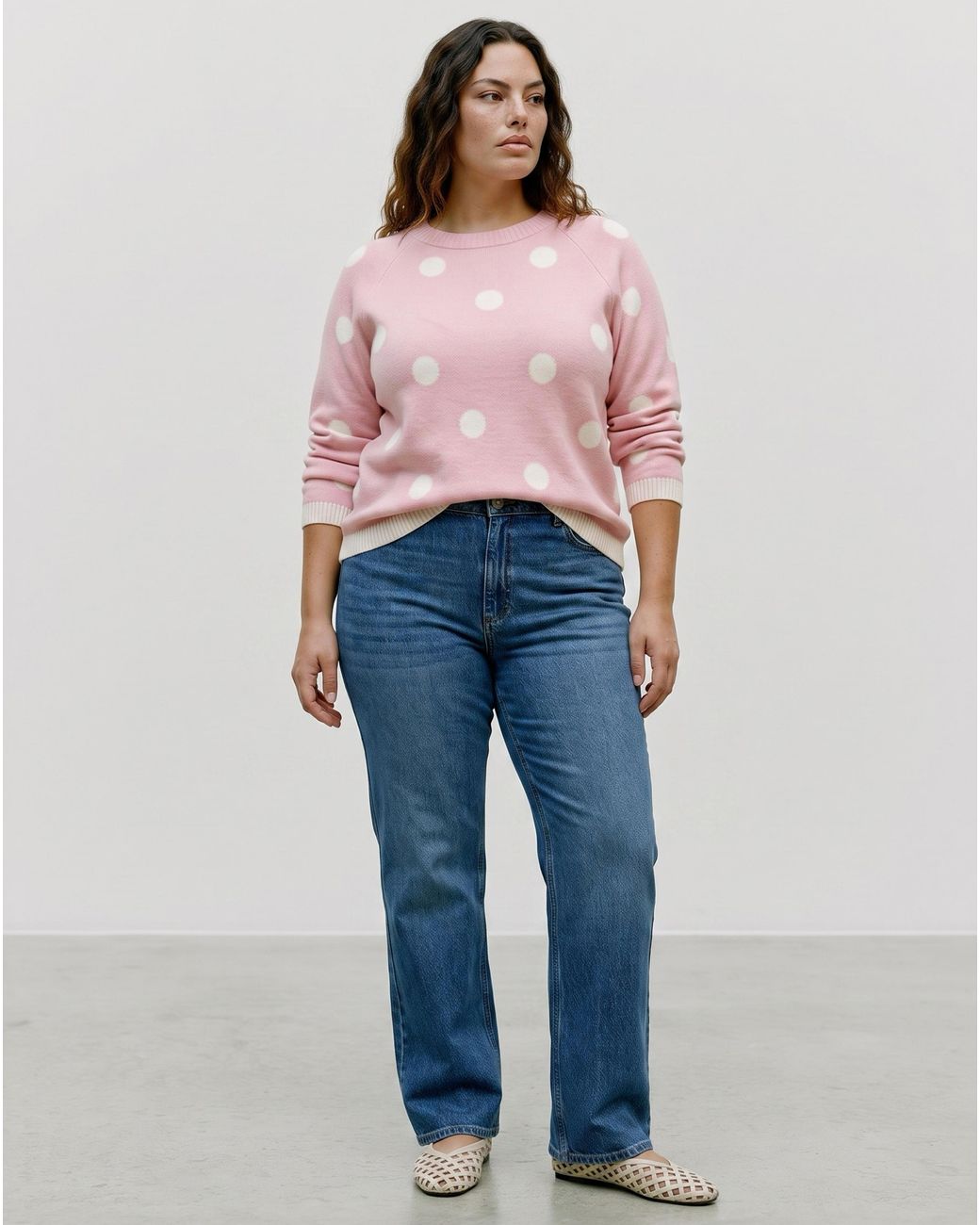 Vero Moda Pink Spot Knit Jumper
