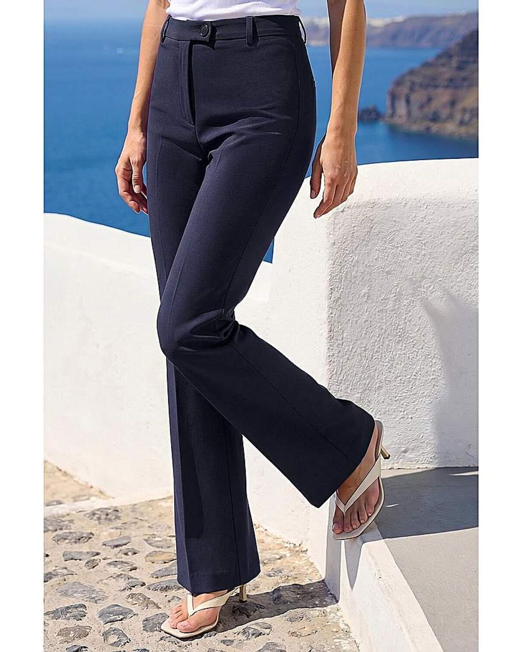 Roman Blue Roman Stretch Bootleg Trouser