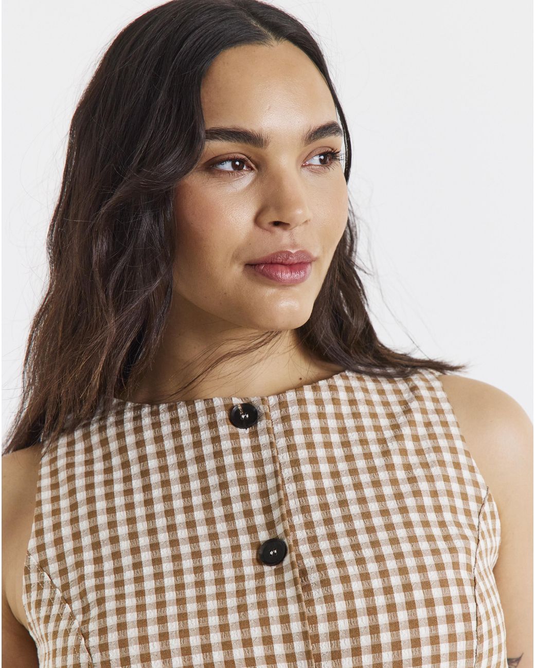 Simply Be Natural Chocolate Boat Neck Formal Top