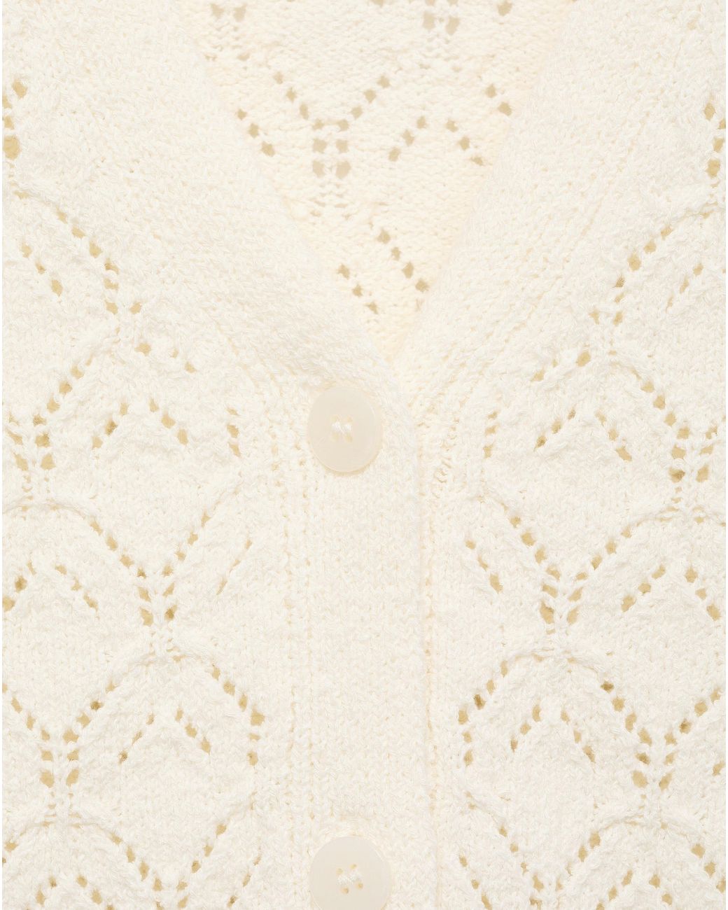 Mango Gray Openwork Detail Knit Cardigan