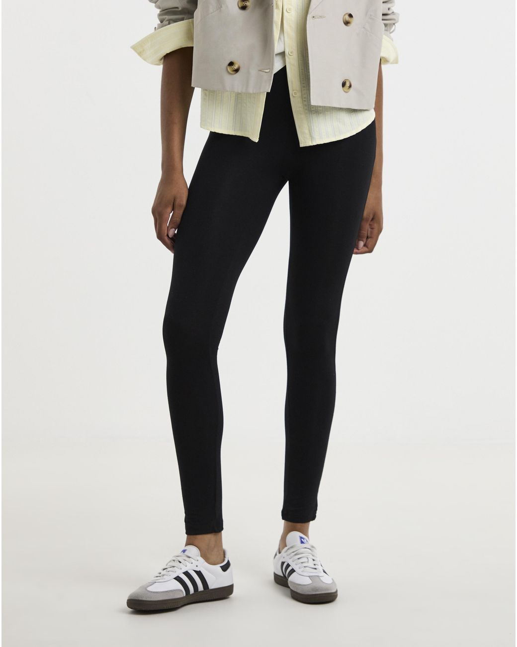 Simply Be White Jersey High Waisted Legging