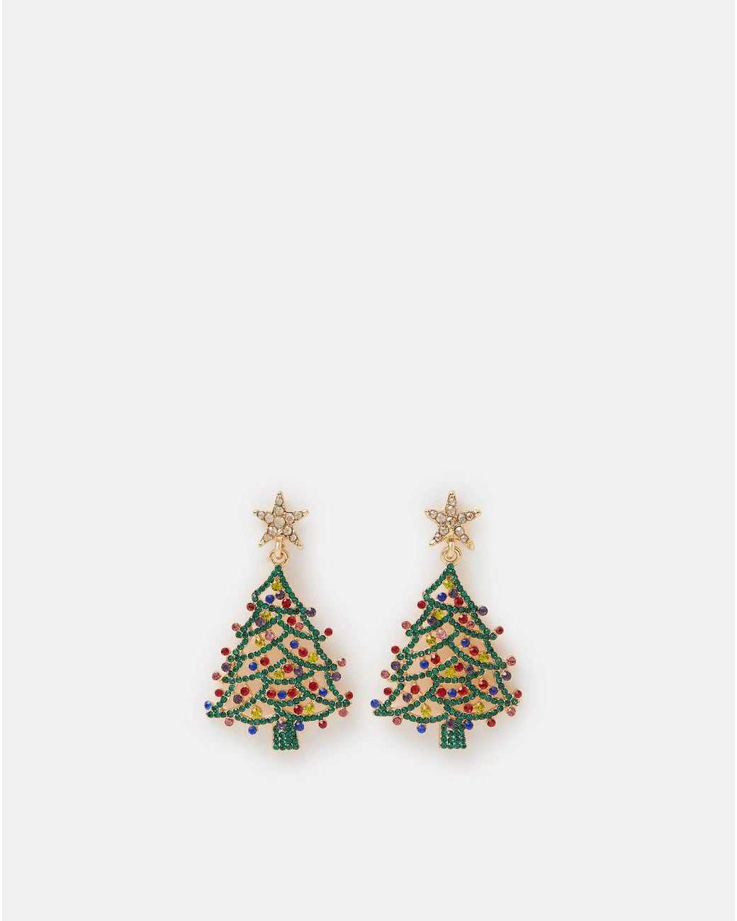 Accessorize Red Christmas Tree Earrings