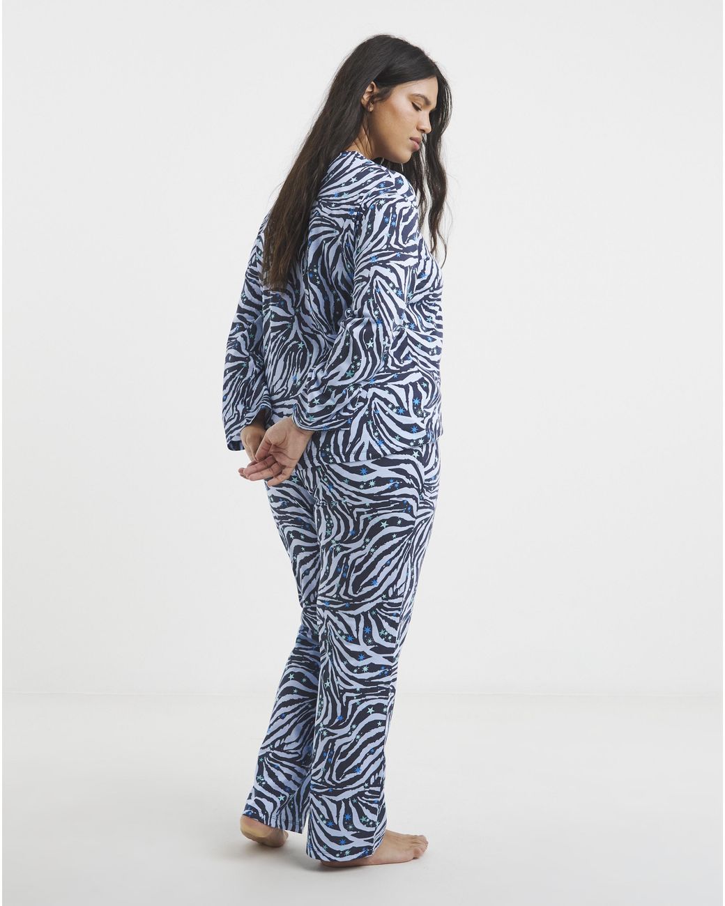 Simply Be Blue Value Long Sleeve Pj Set