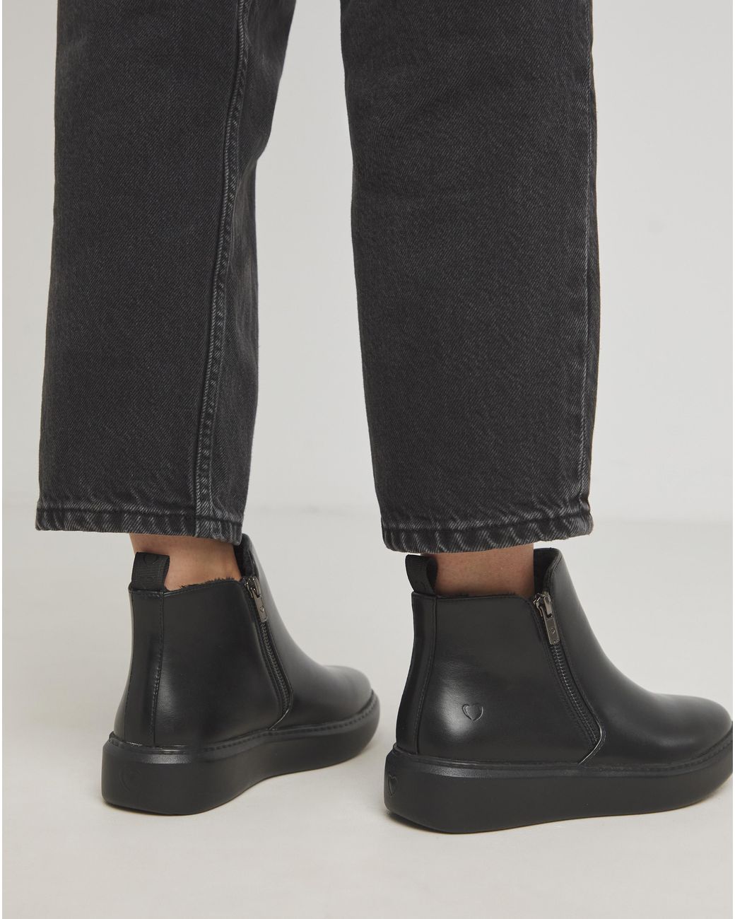 Heavenly Feet Black Senta Boot Wide Fit