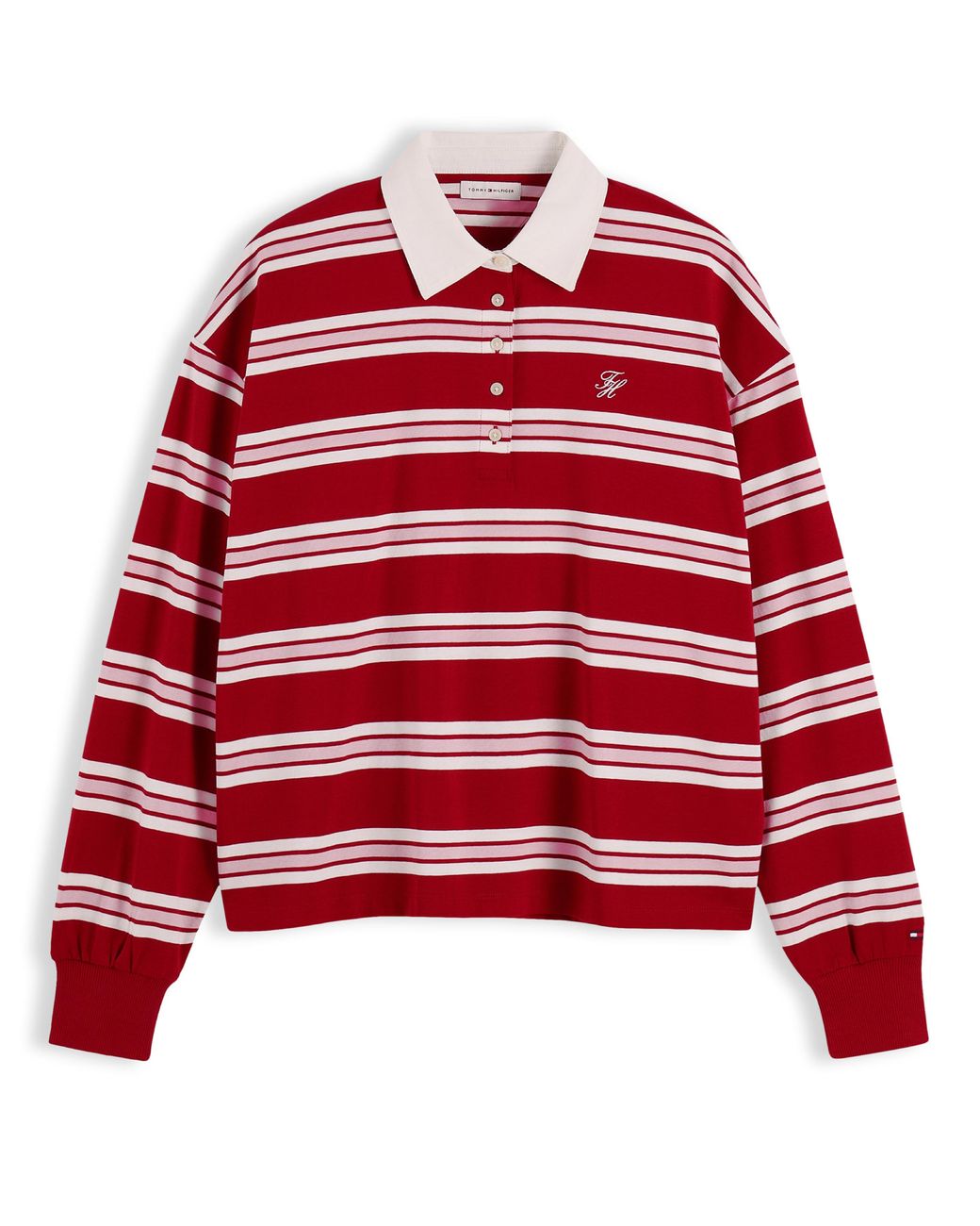 Tommy Hilfiger Red Rugby Polo Sweatshirt