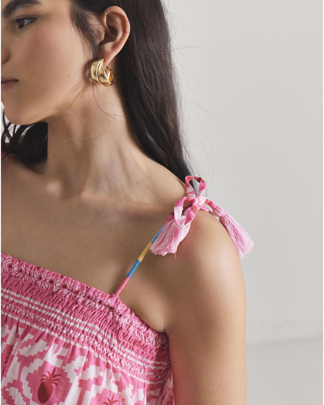 Beach To Beach Pink Cotton Top And Short Beach Co-Ord Set