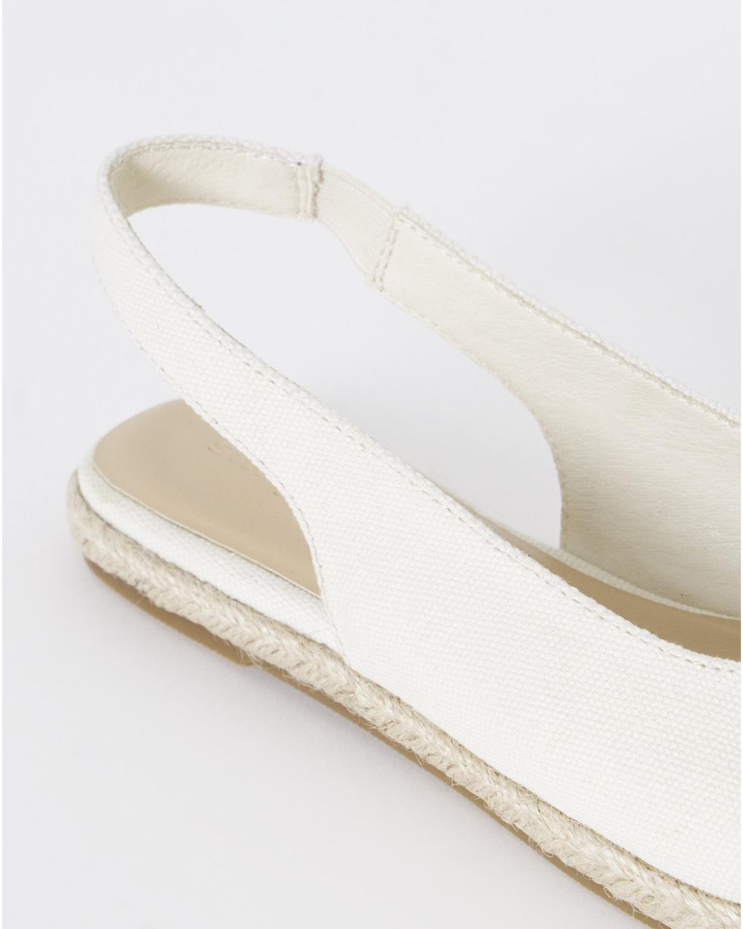 Simply Be White Espadrille Flats Extra Wide Fit
