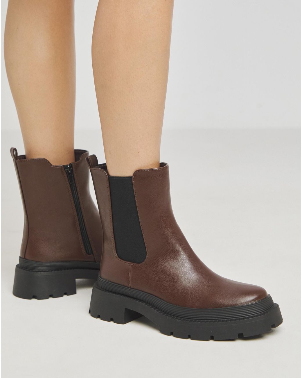 Simply Be Natural Chunky Chelsea Ankle Boots Ex Wide