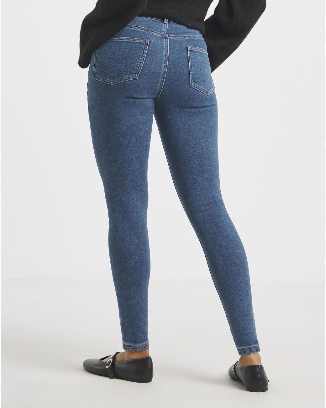 Simply Be Blue Fleece Lined Cosy Skinny Jeans