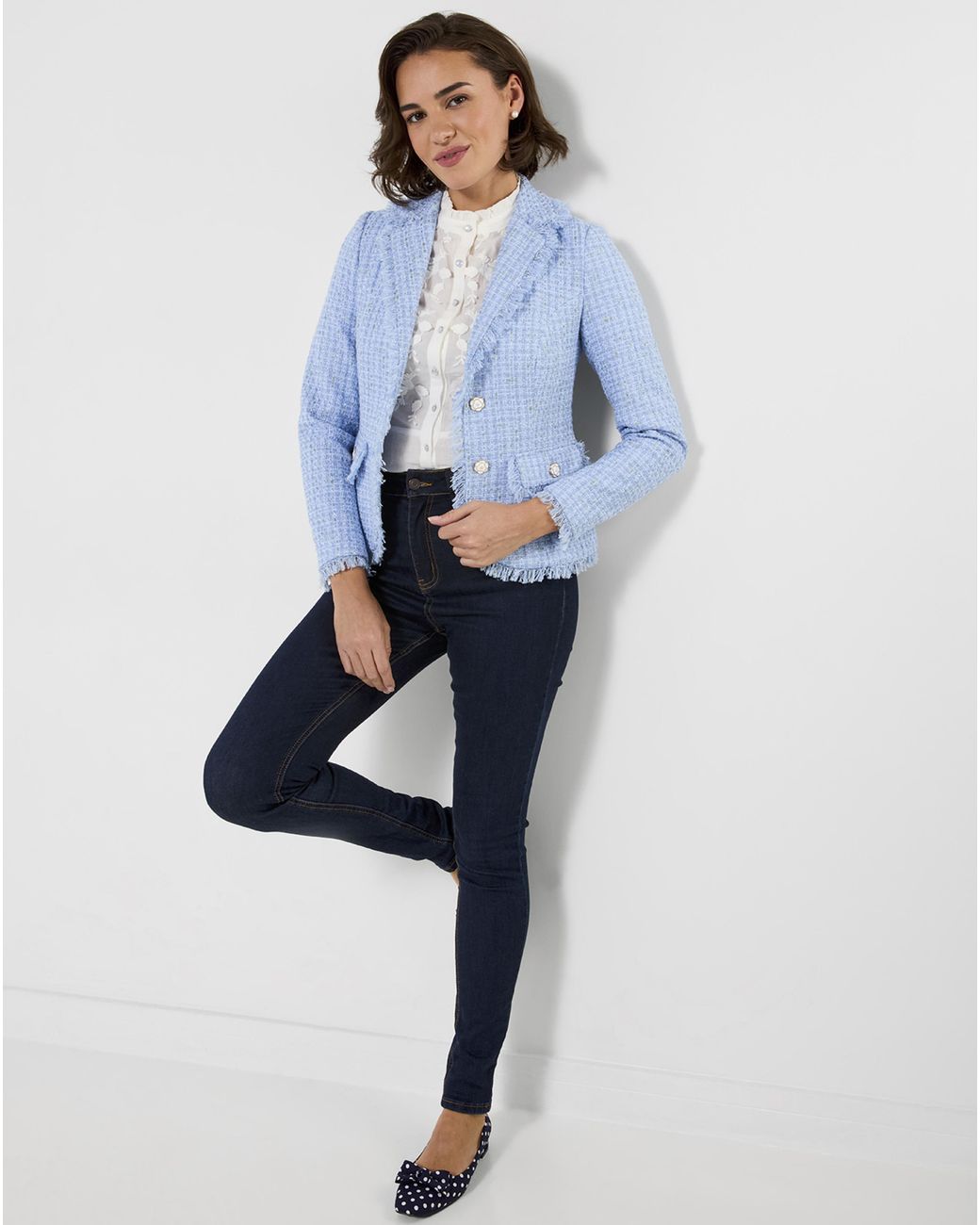 Joe Browns Blue Jb Let's Do Lunch Boucle Jacket