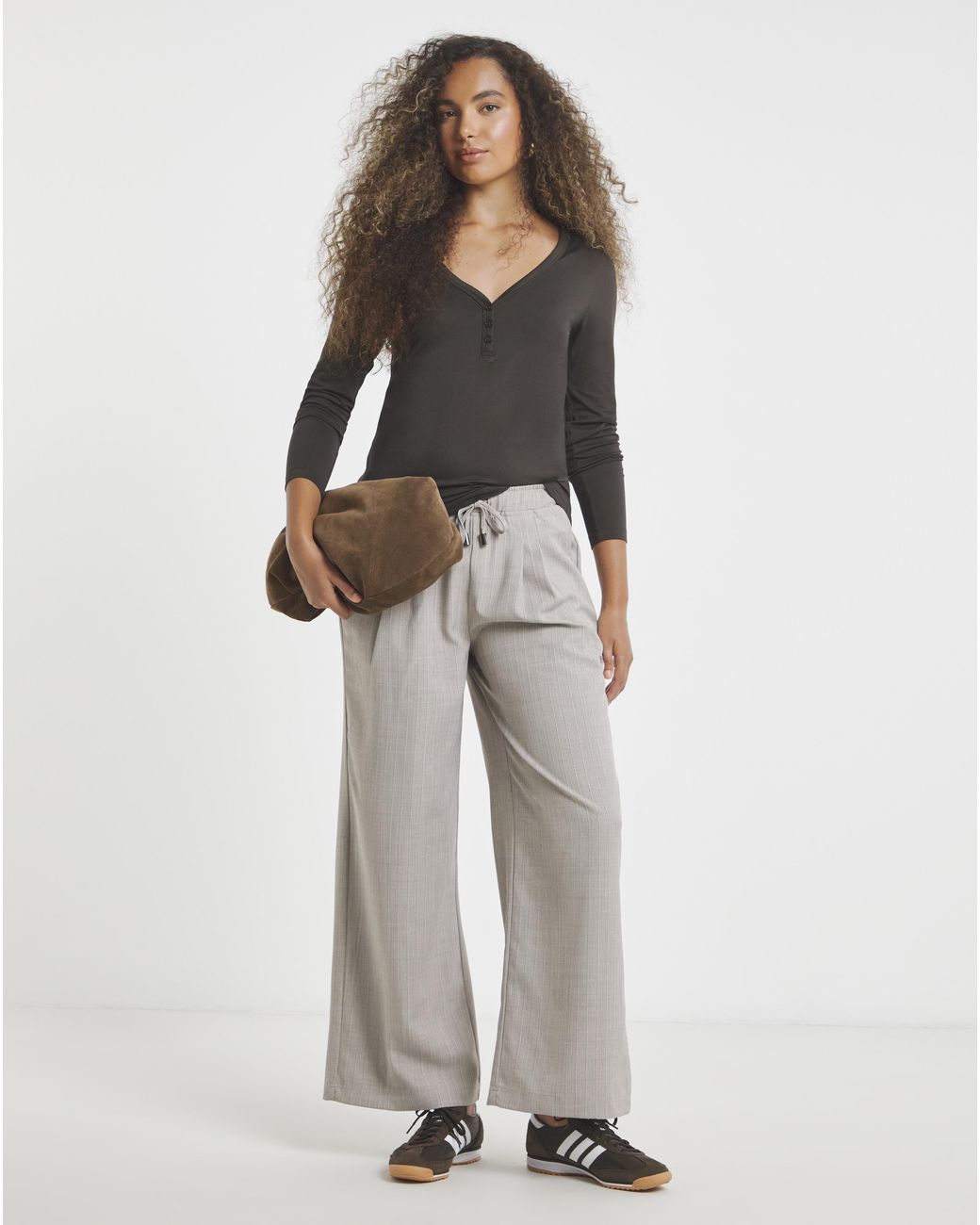 Simply Be Black 2 Pack Soft Touch Henley Tops