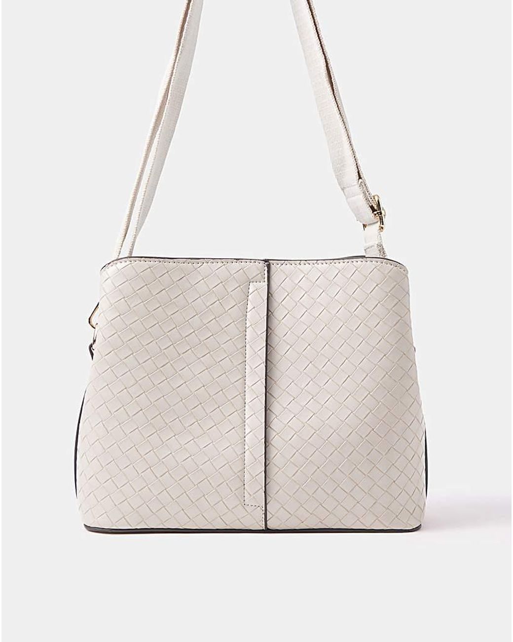 Accessorize White Webbing Strap Crossbody Bag