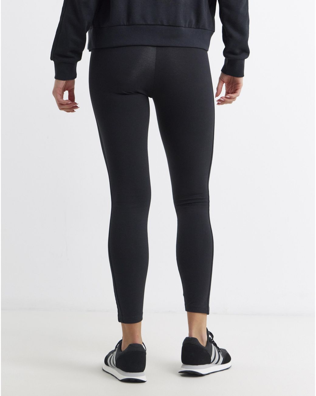 Adidas Black 3 Stripes Floral Leggings